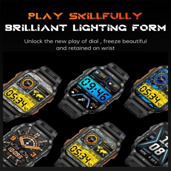 KT79 1,96 Zoll Farbdisplay Smart Watch, unterstützt Bluetooth-Anrufe/Gesundheitsüberwachung – Bild 8