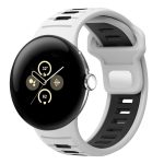 Zweifarbiges Silikon-Uhrenarmband mit umgekehrter Schnalle, For Google Pixel Watch 3 45mm