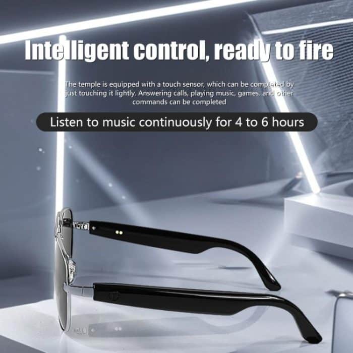GS02 Smart Glasses, unterstützt Sprachassistenten / Bluetooth-Anrufe / Fotografie per Fernbedienung – Bild 7