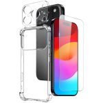 NORTHJO 3 in 1 TPU Airbag Shockproof Phone Case with Screen Protector Lens Film, For iPhone 17 Pro Max, For iPhone 17 Pro, For iPhone 17, For iPhone 17 Air, For iPhone 16 Pro Max, For iPhone 16 Pro, For iPhone 16 Plus, For iPhone 16, For iPhone 15 Pro ...