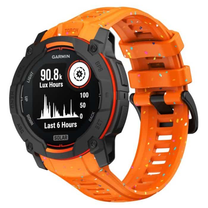 Eco-Friendly Granular Colorful Dots Silicone Watch Band, For Garmin Instinct 3 AMOLED / Solar 45mm – Bild 1