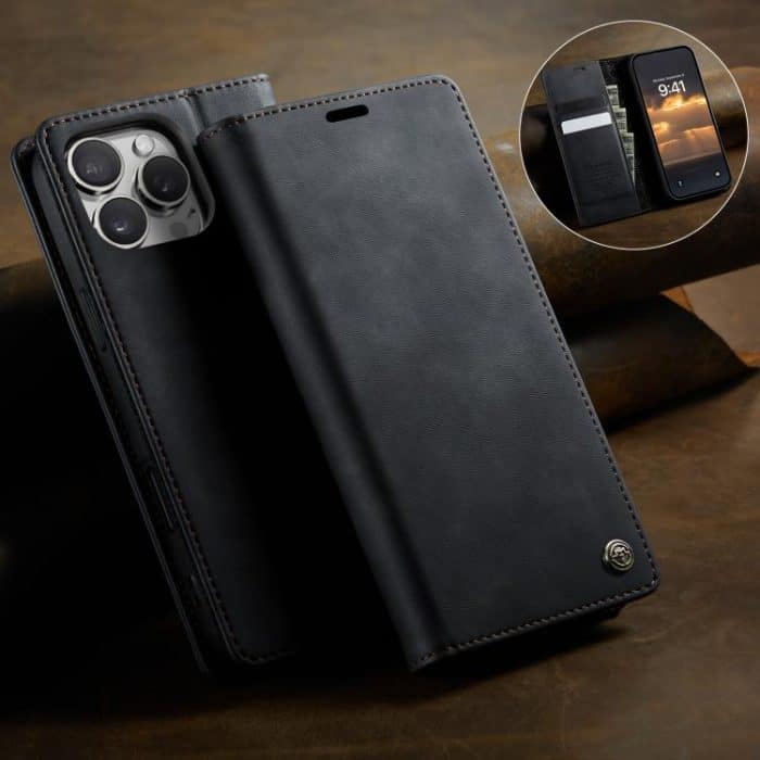 CaseMe 033 Calf Leather Lining Microfibre RFID Blocking Phone Case, For iPhone 14 Pro Max, For iPhone SE 2022 / 8 / 7, For iPhone 13 Pro Max, For iPhone 13 Pro – Bild 11