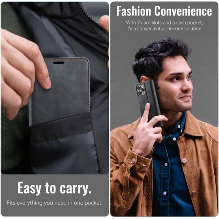 CaseMe 033 Calf Leather Lining Microfibre RFID Blocking Phone Case, For iPhone 14 Pro Max, For iPhone SE 2022 / 8 / 7, For iPhone 13 Pro Max, For iPhone 13 Pro – Bild 8