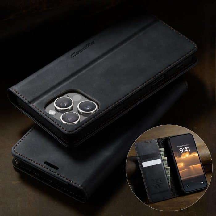 CaseMe 033 Calf Leather Lining Microfibre RFID Blocking Phone Case, For iPhone 14 Pro Max, For iPhone SE 2022 / 8 / 7, For iPhone 13 Pro Max, For iPhone 13 Pro – Bild 10