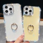 Rhinestone Glitter TPU Ring Holder Anti-fall Phone Case, For iPhone 16, For iPhone 15 Pro Max, For iPhone 15 Pro, For iPhone 15 – Bild 2
