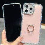 Rhinestone Glitter TPU Ring Holder Anti-fall Phone Case, For iPhone 16, For iPhone 15 Pro Max, For iPhone 15 Pro, For iPhone 15 – Bild 4