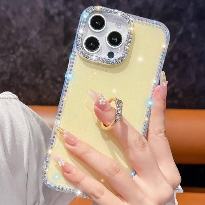 Rhinestone Glitter TPU Ring Holder Anti-fall Phone Case, For iPhone 16, For iPhone 15 Pro Max, For iPhone 15 Pro, For iPhone 15 – Bild 5