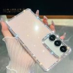 Rhinestone Glitter TPU 4-corners Anti-fall Phone Case
