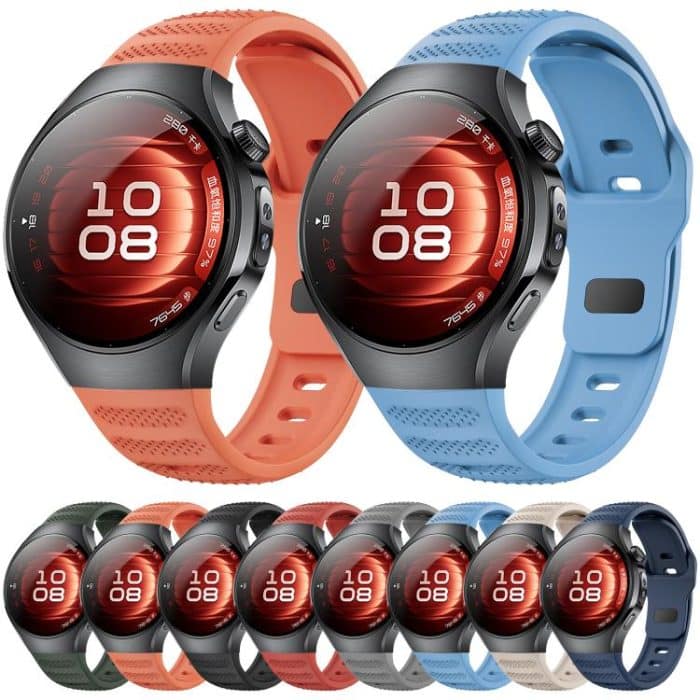 Dot Texture Reverse Buckle Silicone Watch Band, For Huawei Watch 5 42mm, For Huawei Watch 5 46mm – Bild 2