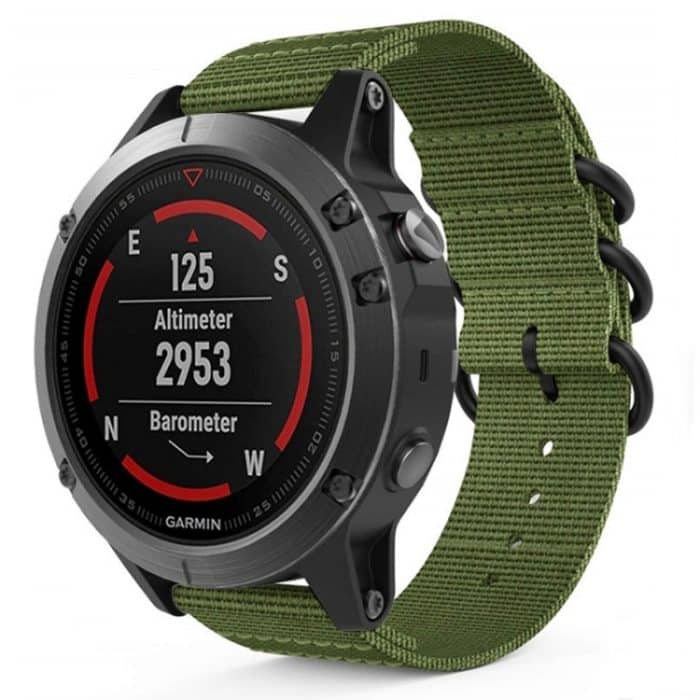 Für Jiamin Fenix5, 22 mm Nylon-Armband mit drei Ringen – Bild 1