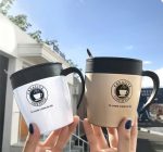 Griff Kaffeetasse Edelstahl Thermosbecher Isolierflasche Wasserflasche Business Tragbarer Thermobecher – Bild 8