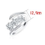 Mode Elegante verstellbare Blumen mit Diamant-Zeigefinger-Ringen Frauenschmuck – Bild 2