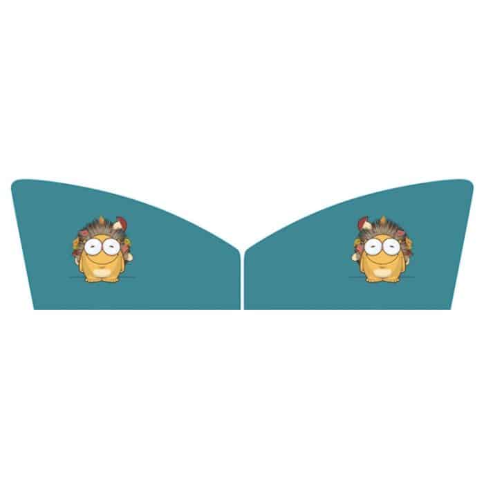 1 Paar Autofenster Magnet Sonnenschutz Vorhang Wärmedämmung Sonnenschutz, 1 Pair (Hedgehog), 1 Pair (Blue Owl), 1 Pair (Antlers), 1 Pair (Kangaroo), 1 Pair (Catman) – Bild 1