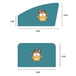 1 Paar Autofenster Magnet Sonnenschutz Vorhang Wärmedämmung Sonnenschutz, 1 Pair (Hedgehog), 1 Pair (Blue Owl), 1 Pair (Antlers), 1 Pair (Kangaroo), 1 Pair (Catman) – Bild 3