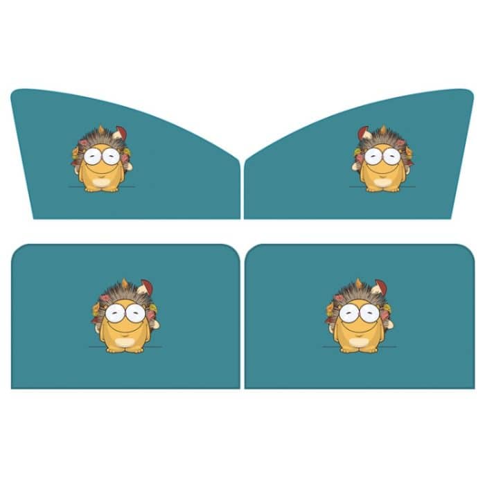 4 Teile/satz Autofenster Magnet Sonnenschutz Vorhang Wärmedämmung Sonnenschutz, 4 PCS / Set (Blue Owl), 4 PCS / Set (Antlers), 4 PCS / Set (Hedgehog), 4 PCS / Set (Kangaroo), 4 PCS / Set (Catman) – Bild 1
