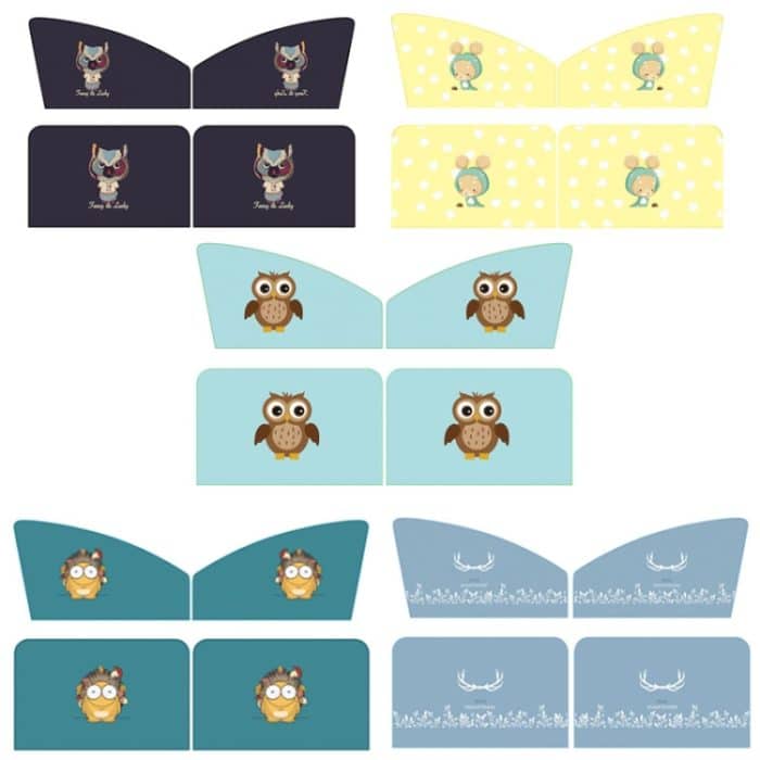 4 Teile/satz Autofenster Magnet Sonnenschutz Vorhang Wärmedämmung Sonnenschutz, 4 PCS / Set (Blue Owl), 4 PCS / Set (Antlers), 4 PCS / Set (Hedgehog), 4 PCS / Set (Kangaroo), 4 PCS / Set (Catman) – Bild 2