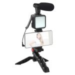KIT-01LM 3-in-1-Videoaufnahme-LED-Licht, tragbares Stativ-Live-Mikrofon, Battery Models, USB Charging Model