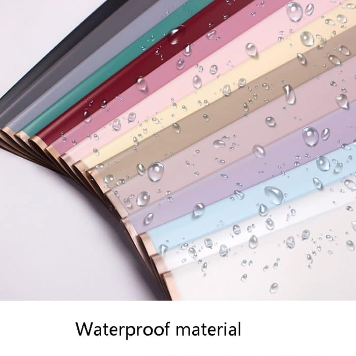 2 Beutel Phnom Penh Blumenmattes Papier Blumengeschenkpapier Blumenstrauß Geleefolie Wasserdichtes Geschenkpapier 58 x 58 cm, Lavender Purple, Emerald, Water Mist – Bild 3