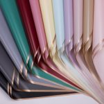 2 Beutel Phnom Penh Blumenmattes Papier Blumengeschenkpapier Blumenstrauß Geleefolie Wasserdichtes Geschenkpapier 58 x 58 cm, Lavender Purple, Emerald, Water Mist – Bild 4