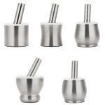 Küche 304 Edelstahl Knoblauchstampfer Gewürzbohnen Nussmühle, Straight Shape, Waist Shape, Drum Shape, Big Bowl Shape, Large Drum Shape – Bild 3