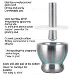 Küche 304 Edelstahl Knoblauchstampfer Gewürzbohnen Nussmühle, Straight Shape, Waist Shape, Drum Shape, Big Bowl Shape, Large Drum Shape – Bild 4