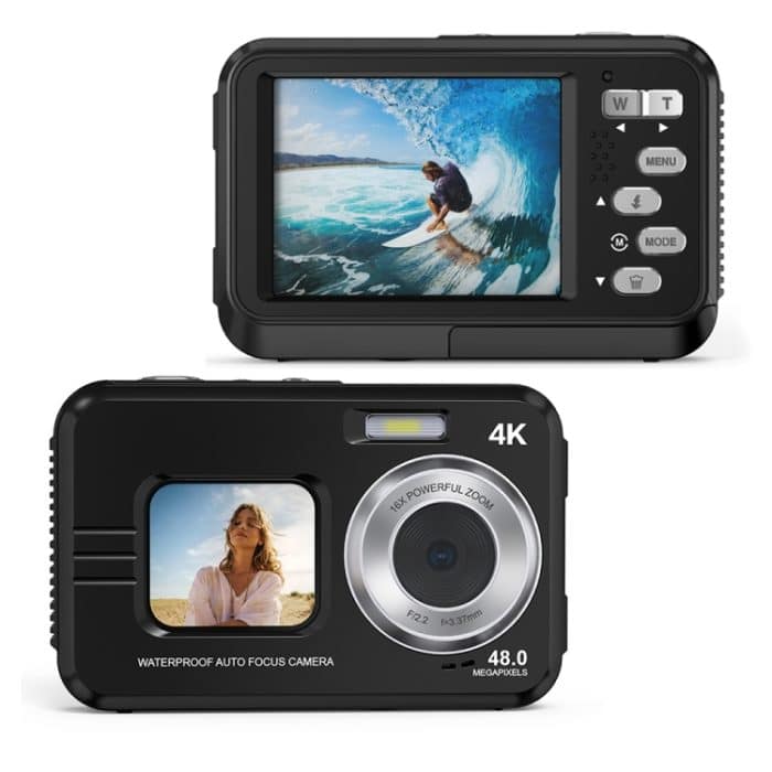 WDC901 3,5 m wasserdichte 48 MP HD Dual Screen Outdoor-Sport-Digitalkamera, EU Plug, AU Plug – Bild 1
