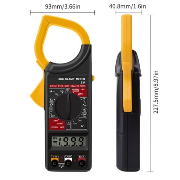 ANENG DT266 Automatisches hochpräzises Zangenmultimeter mit Summer, DT266 Yellow, DT266 Red – Bild 4
