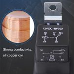 2 Stück 1040 5-poliges wasserdichtes integriertes Kfz-Relais mit Halterung, 12V, 24V – Bild 5