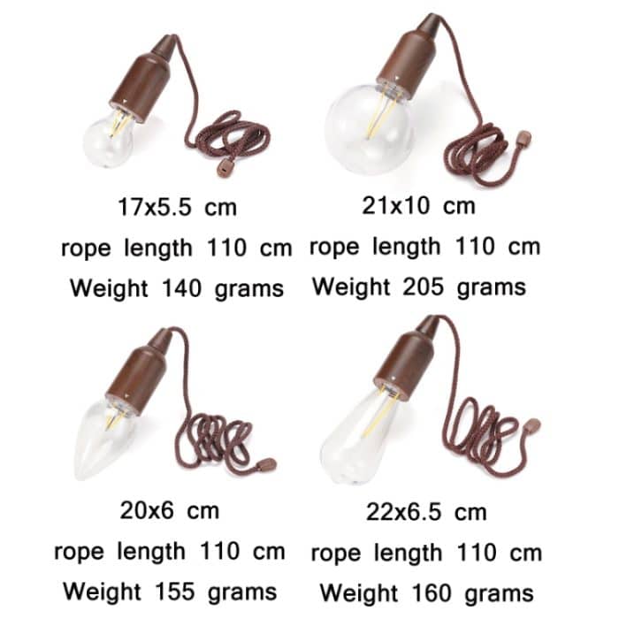 Campingzelt-Zugschalter-Atmosphären-Nachtlicht, Stil:, Small Spherical, Large Spherical, Circular Cone, Ellipsoid – Bild 2