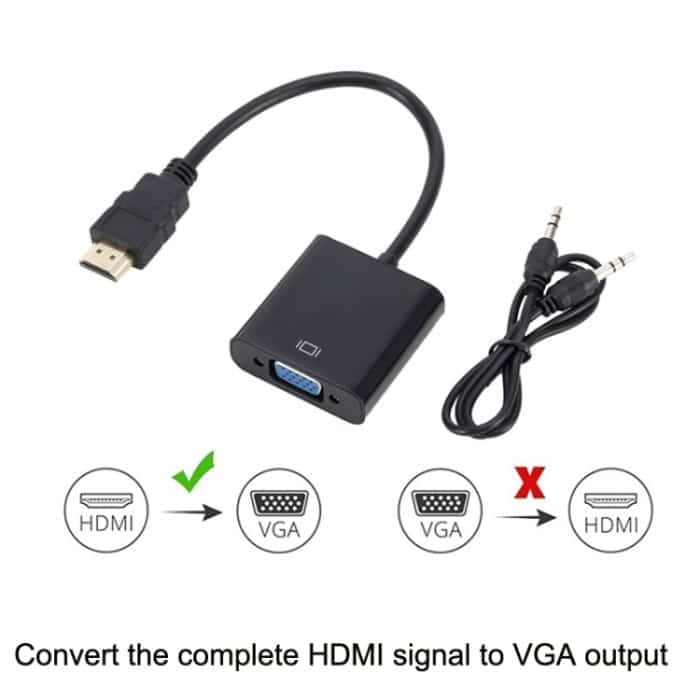 ZHQ008 HD HDMI-zu-VGA-Konverter mit Audio, White, Black – Bild 4