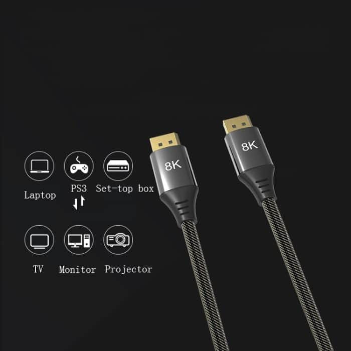 DP1.4 Version 8K DisplayPort Stecker auf Stecker Computermonitor HD-Kabel, 0.5m, 1m, 1.5m, 2m, 3m, 5m, 7m, 10m – Bild 5