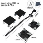 5-in-1-Universalrad zum Bewegen schwerer Gegenstände, Square Aggravated, Black Square Aggravator, Black Round Aggravator – Bild 2