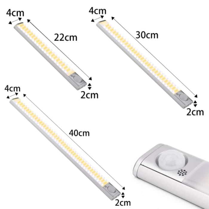 2,8 W USB-Lade-Smart-Kleiderschranklampe mit menschlicher Körpererkennung, Länge:, 22 cm, 30 cm, 40 cm – Bild 3