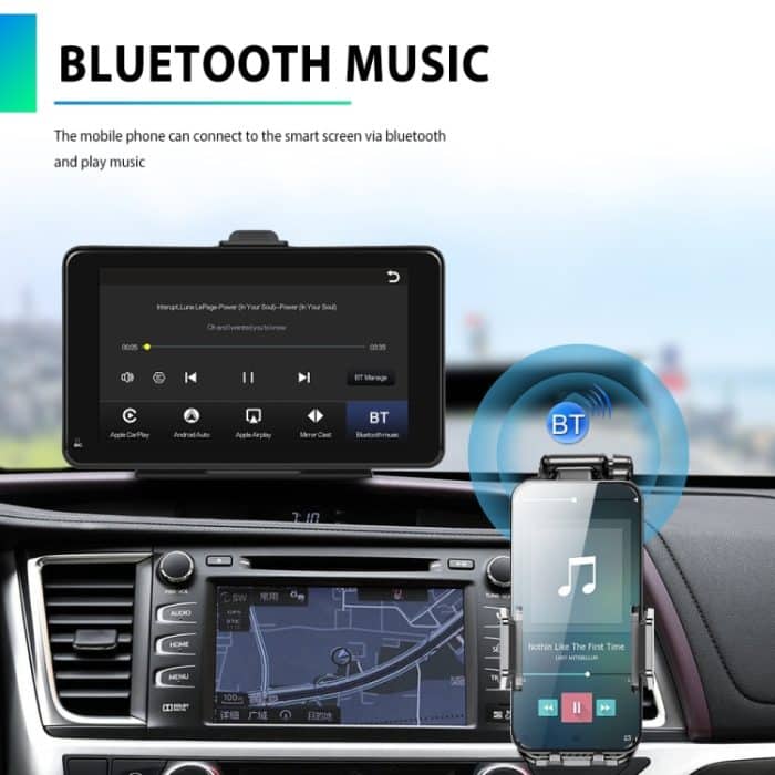 A3135 7 Zoll HD Wired Smart Screen mit Wireless CarPlay + Android Auto + Android, Without Camera, With Camera – Bild 8