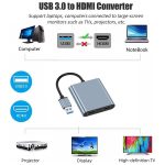 USB 3.0 zu Dual HDMI High Definition Konverter 4K USB Same Screen Extender, USB 3.0 To Dual HDMI – Bild 3