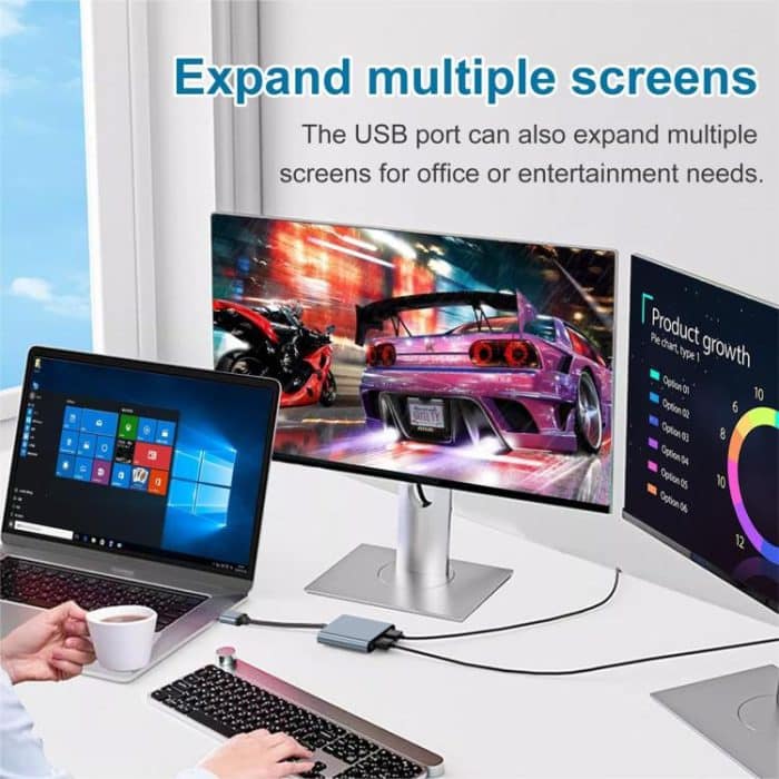 USB 3.0 zu Dual HDMI High Definition Konverter 4K USB Same Screen Extender, USB 3.0 To Dual HDMI – Bild 5