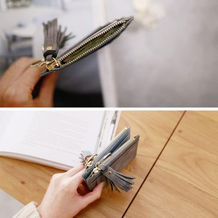 Dünnes und leichtes Kartenetui mit großem Fassungsvermögen. Niedliche Mini-Geldbörse – Bild 4