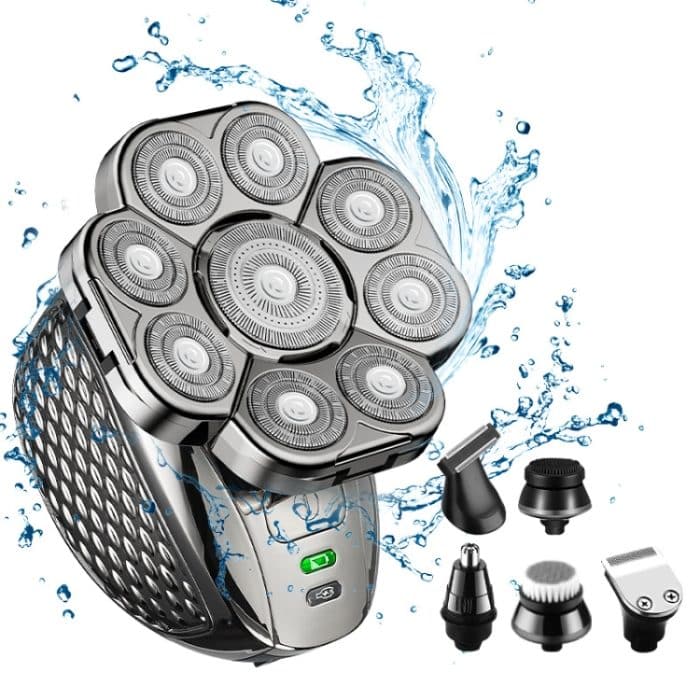 9 Messerkopf Multifunktionaler USB-Rasierer Ganzkörper-Wasserwaschrasierer Männer Haarkahl, Single Machine, 6 In 1 – Bild 1