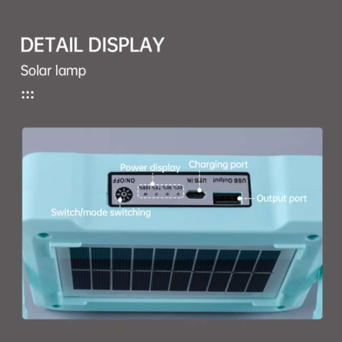 Solar-Flutlicht, tragbare Taschenlampe, Notfall-Arbeitslicht, 144 LEDs – Bild 4