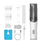Elektrischer, wasserdichter Friseur-Kinder-Haarschneider, geräuscharm, wiederaufladbar, Push-Clipper, Digital Version White, Suction Upgrade Version White – Bild 2