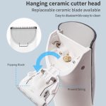 Elektrischer, wasserdichter Friseur-Kinder-Haarschneider, geräuscharm, wiederaufladbar, Push-Clipper, Digital Version White, Suction Upgrade Version White – Bild 7