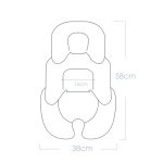 Kinderwagen-Sitzkissen, Sicherheits-Sitzschutzkissen, Black, White, Gray White, Black White – Bild 3