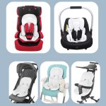 Kinderwagen-Sitzkissen, Sicherheits-Sitzschutzkissen, Black, White, Gray White, Black White – Bild 8