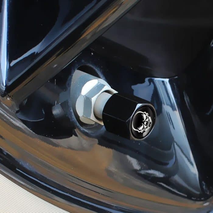 4 teile/satz Skeleton Metall Reifen Ventil Kappen Automobil Modifikation Universal Ventil Kern Abdeckung – Bild 7