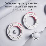 An der Wand montierter Haartrocknerhalter, lochfreier Badezimmerraum, Aluminium-Multifunktionsregal, Simple Silver, Simple Black, Small Silver, Small Black, Small With 2 Loops Silver, Small With 2 Loops Black, Large Silver, Large Black – Bild 4