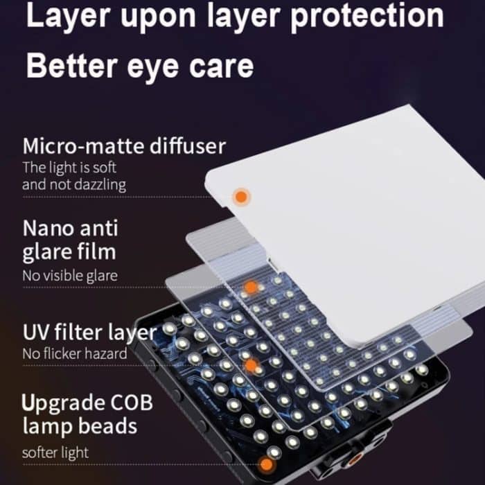 Wiederaufladbares Taschenlicht, Mini-Fotografie-Licht, LED-Außenaufnahme-Zusatzlicht, Desiontal M15 3 Color Temperature, Desiontal M16 RGB – Bild 10