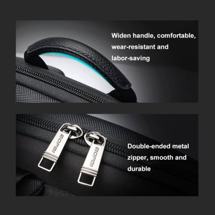 Bopai First-Layer-Business-Pendler-Laptop-Rucksack aus Rindsleder, wasserdicht und leicht, 61-122731, 61-122721 – Bild 12