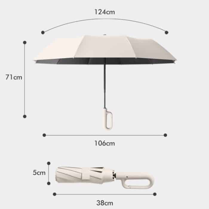 Vollautomatischer Regenschirm für Regen oder Sonnenschein, faltbar, Unisex, Sonnenschutz, Forward Beige 105cm, Forward Blue 105cm, Forward Gray 105cm, Forward Beige 125cm, Forward Blue 125cm, Forward Gray 125cm, Reverse Beige 105cm, Reverse Blue 105cm... – Bild 2