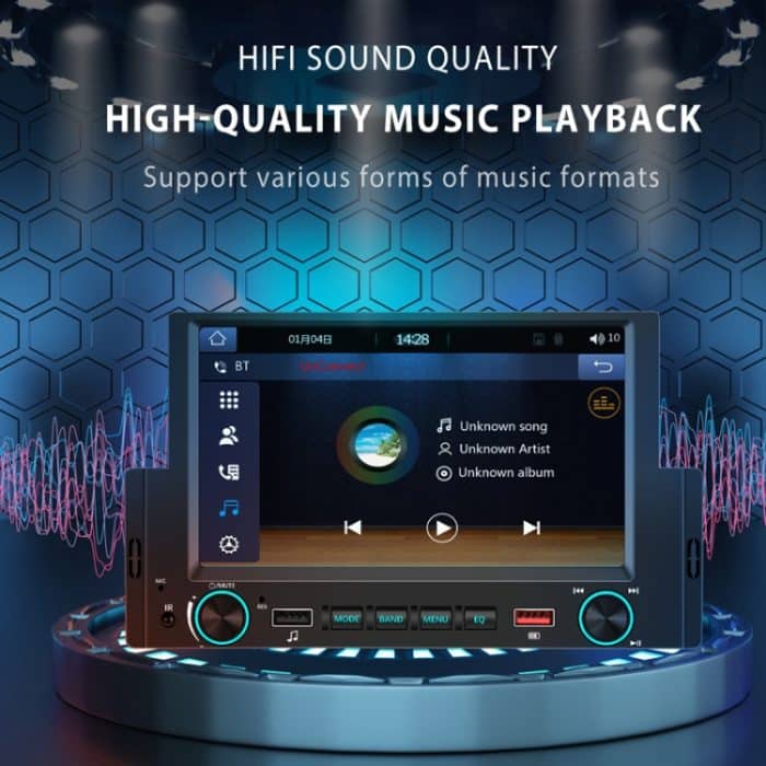 6,2 Zoll MP5-Player Einzel Butt Universal Wired CarPlay Auto Monitor, Standard, Standard+4 Light Camera, Standard+12 Light Camera, Standard+AHD Camera – Bild 10