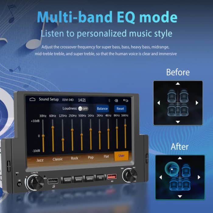 6,2 Zoll MP5-Player Einzel Butt Universal Wired CarPlay Auto Monitor, Standard, Standard+4 Light Camera, Standard+12 Light Camera, Standard+AHD Camera – Bild 11